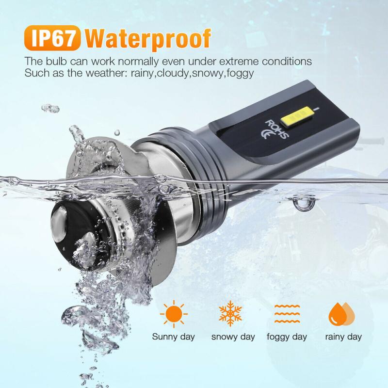 2pcs H6 Headlight Bulb White Headlamp Replacement Parts Compatible For Yfz450 Yfz 450 Yfz450r Led