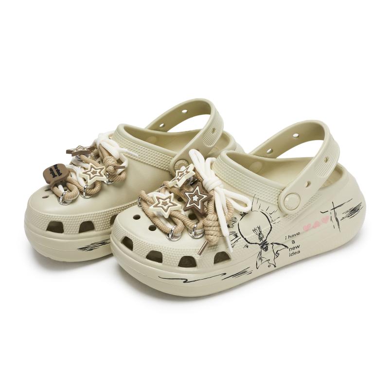 Crocs Crush Clog 811 manufacturing special idea special shoe box graffiti star strap stepping feeling hole shoes for men and women