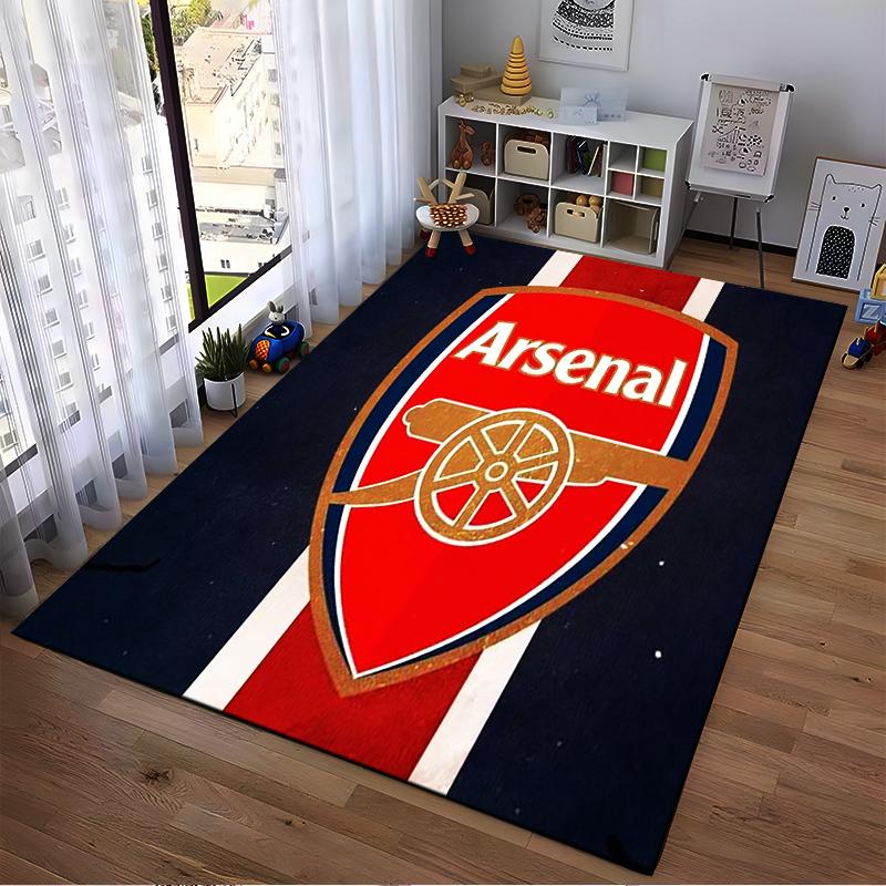 "Arsenal Logo Carpet Red Blue Football Club Fan Home Decor 60x80" Suitable for Use As an Anti-slip for Living Room Bedroom Sofas