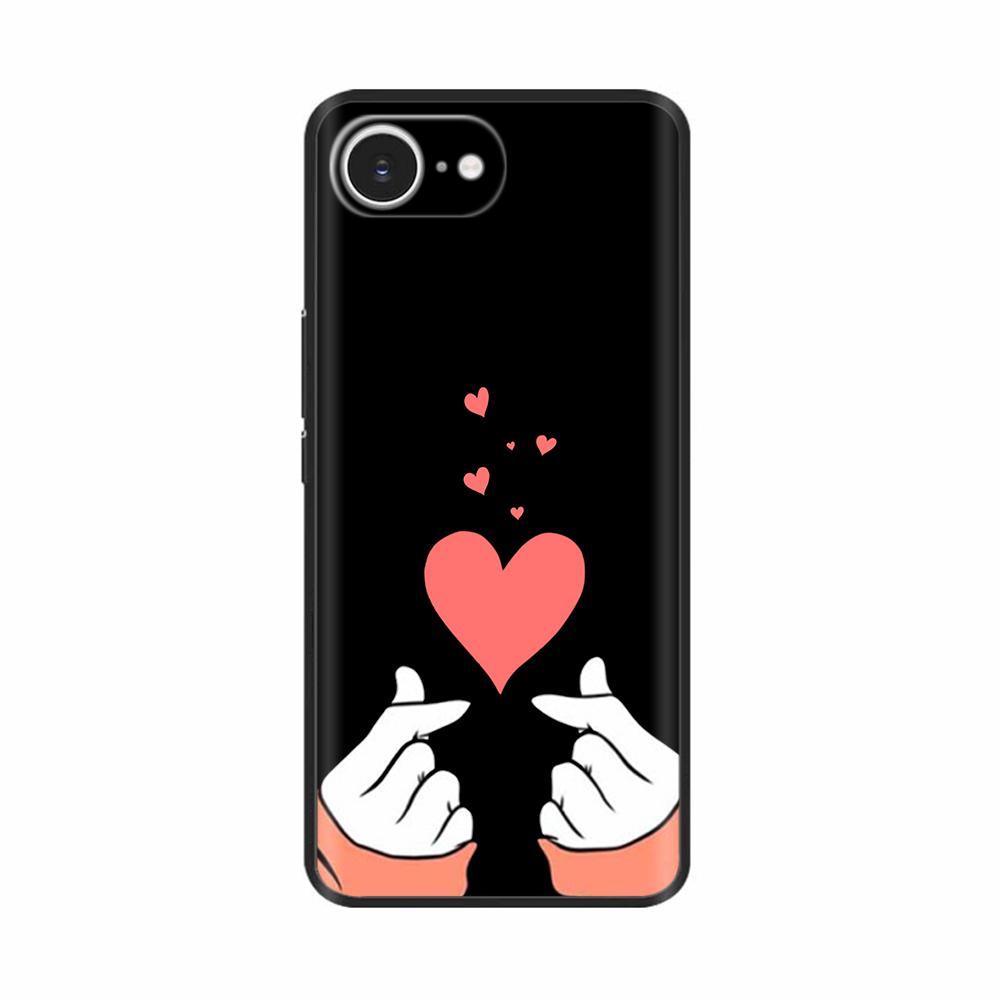 Soft TPU Black Silicon Phone Case For iPhone 16E iPhone16E SE 2025 SE4 5G Painted Shockproof Shell Cover Cases Bumper Funda Capa