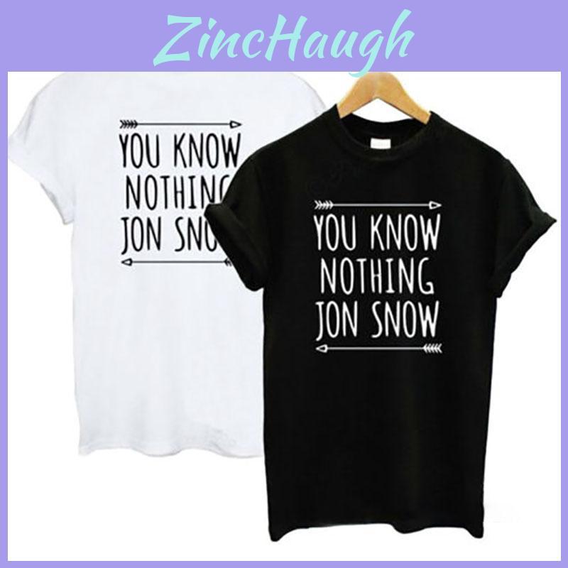 Premium Quality Women T-shirts Game Of Thrones Short Sleeve Letter Design
