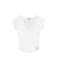 Iwaiial Script Logo Tie Short Sleeve Top - White