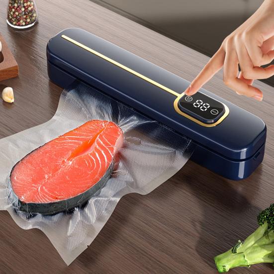 Automatic Vacuum Sealer Machine with LED Indicator Light Dry Wet Use Continuous Sealing Plug-Play Food Preservation Bag Vacuum Sealer