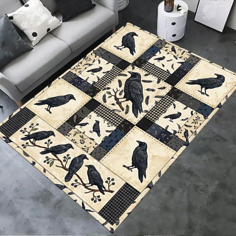 

2025 New Crow Decoration Carpet Rug for Living Room Bedroom Home Sofa Decoration,Kids play Non-slip Floor Mat51 40x60cm( 15x23in )
