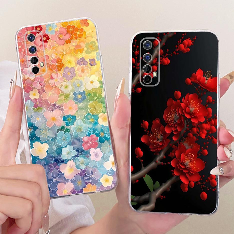 For Realme 7 Pro Case RMX2170 Luxury Butterfly Tree Painted Cover Soft Slim Phone Case For Realme 7 5G Realme7 4G RMX2155 Fundas