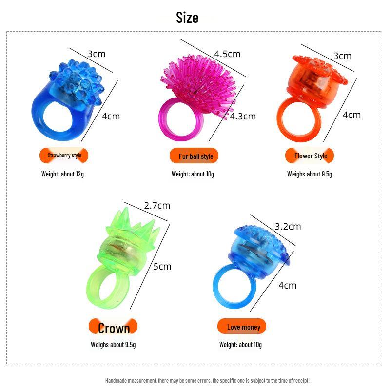 Glow Strawberry Ring LED Light Flashing Soft Rubber Toy
