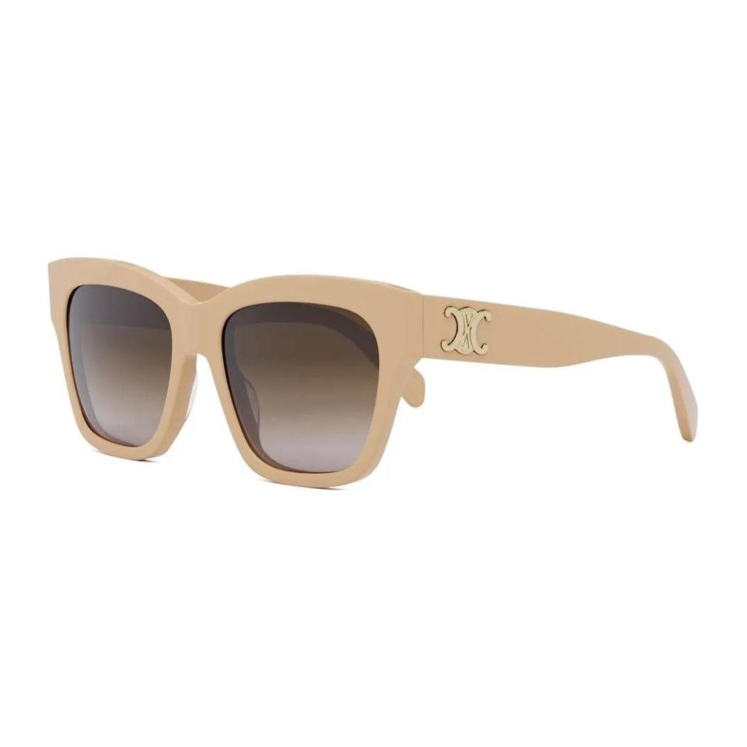 

Celine Logo Design Irregular Shape Sunglasses Unisex sunglasses Beige CL40253I57F 55,Beige