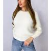 New Plush Pullover Solid Color Long Sleeve Large Size Round Neck Imitation Mink Knitted Sweater Women