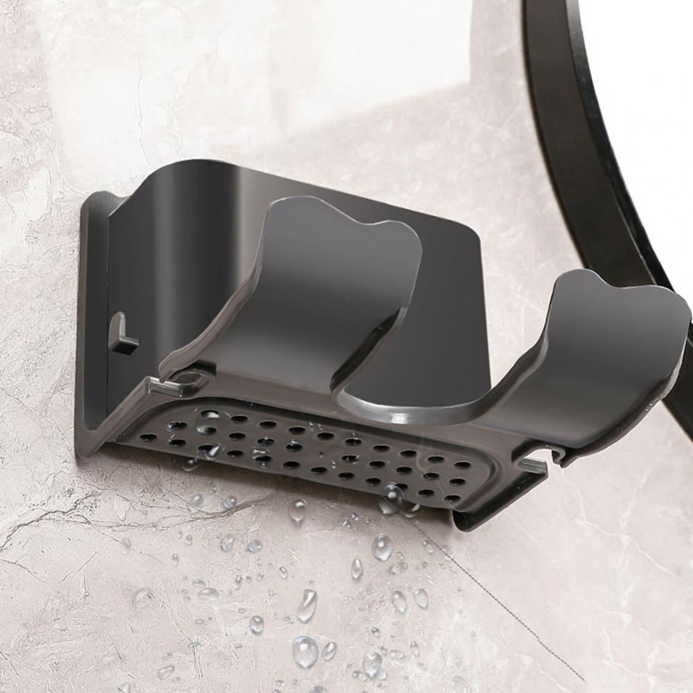 Bathroom Hair Dryer Storage Strong Bearing Capacity Hair Dryer Shelf U-shape Design Wall Mount Hair Dryer Stand for Universal
