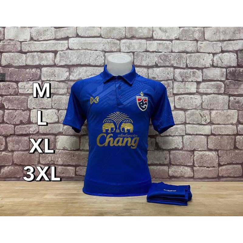 Thailand FOOTBALL SOCCER NATION TEAM JERSEY SHIRT HOME FAN Print Mandarin Polo Collar Quick Dry Short Sleeve Uniform Elephant Logo Sport