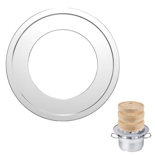 DFsucces Steaming Plate, Stainless Steel Rack for Chinese Steamers, Durable, Fits 24-26cm Pots and 16-24cm Steamers (26cm)