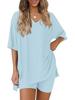 Women's Casual V-neck T-shirt & Shorts Homewear Set, 2026 Collection: Comfortable and Stylish 