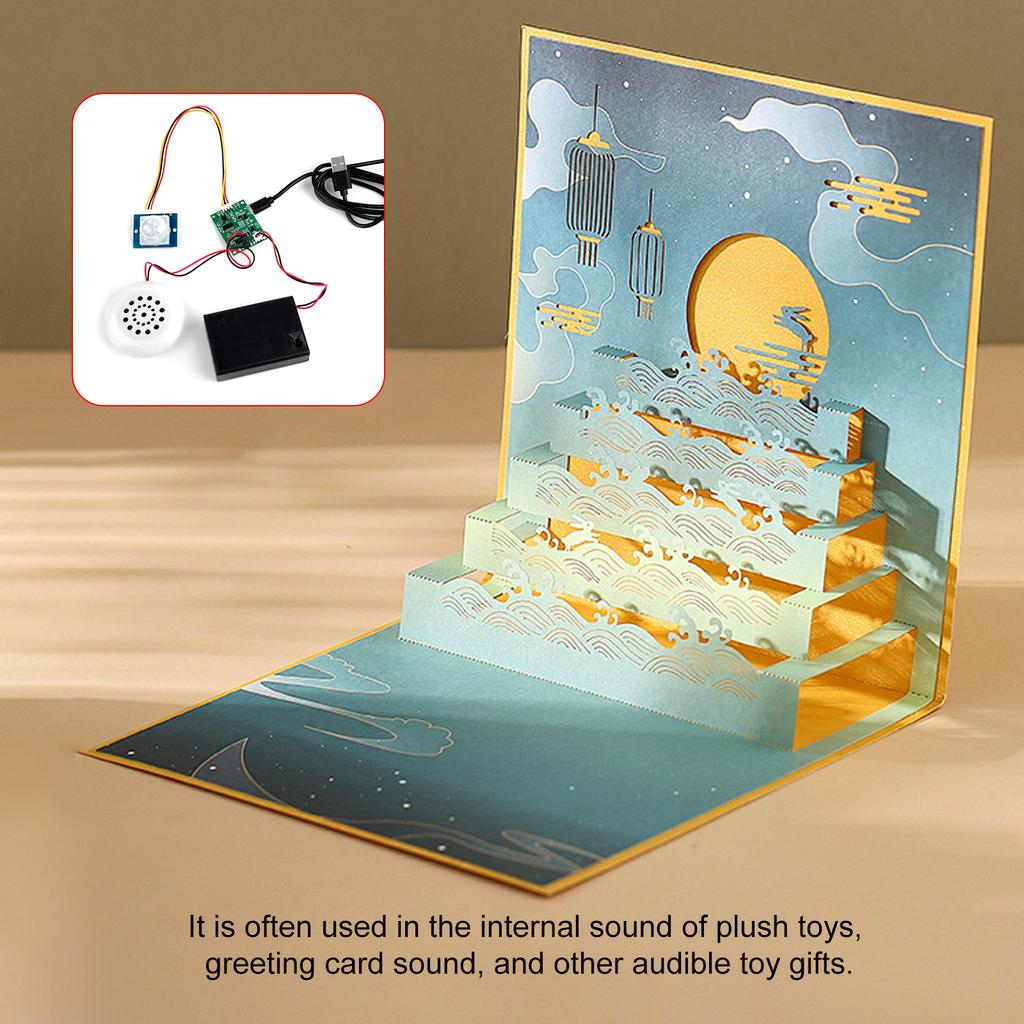 PIR Infrared Sensor with Sound Recording Module MP3 Music Voice Playback Kit Support USB Download TF Card for DIY Shop Welcomer