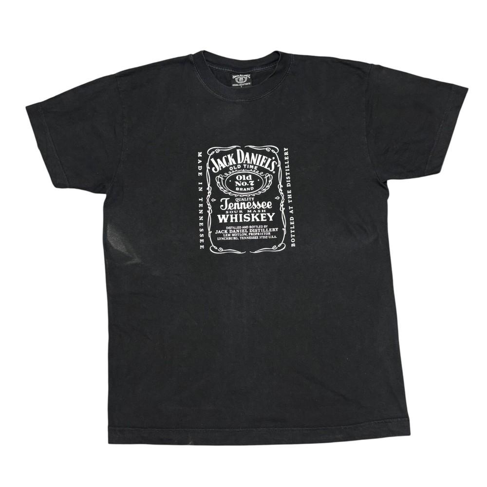 

Вінтажна сорочка Jack Daniels Розмір L Чорна Віскі Алкоголь Y2K Графічна футболка Смішна 90-х Унісекс Футболка M