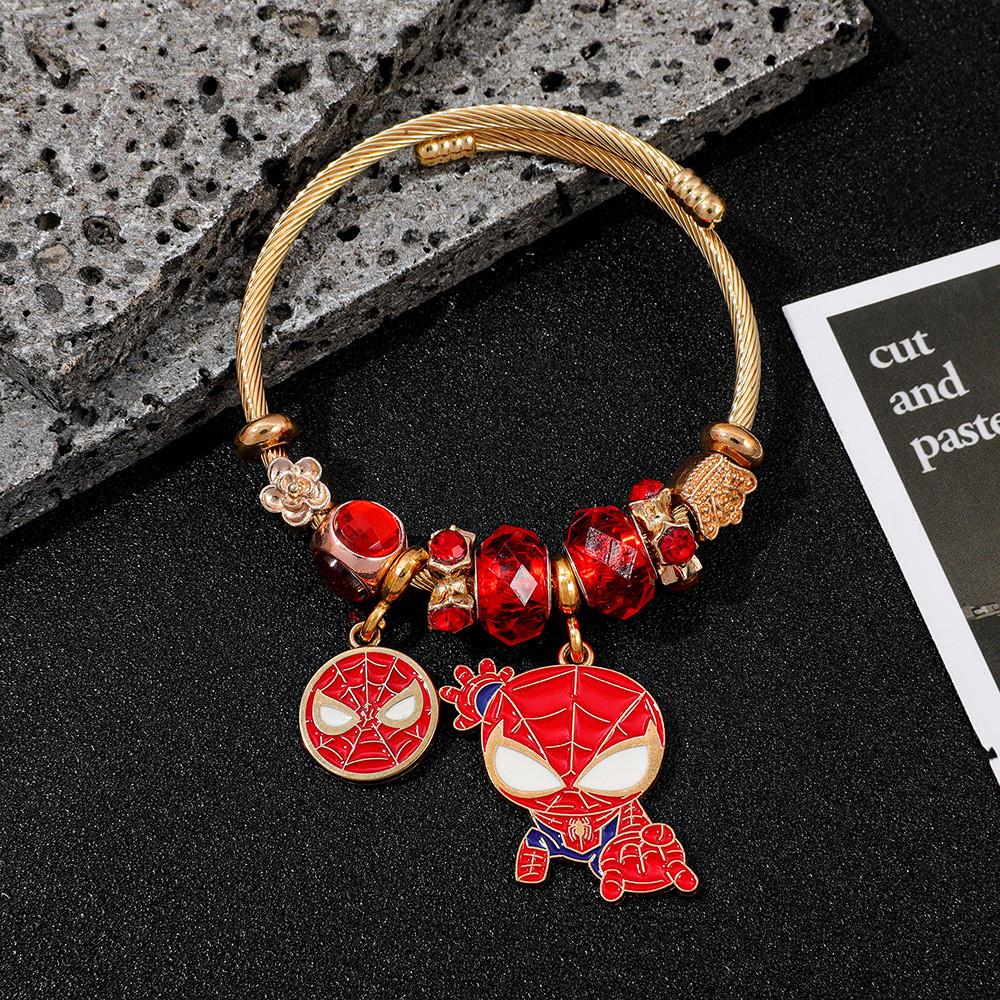 Spider Man Wristband Jewelry For Women With Alloy Pendant For Travel Gifts