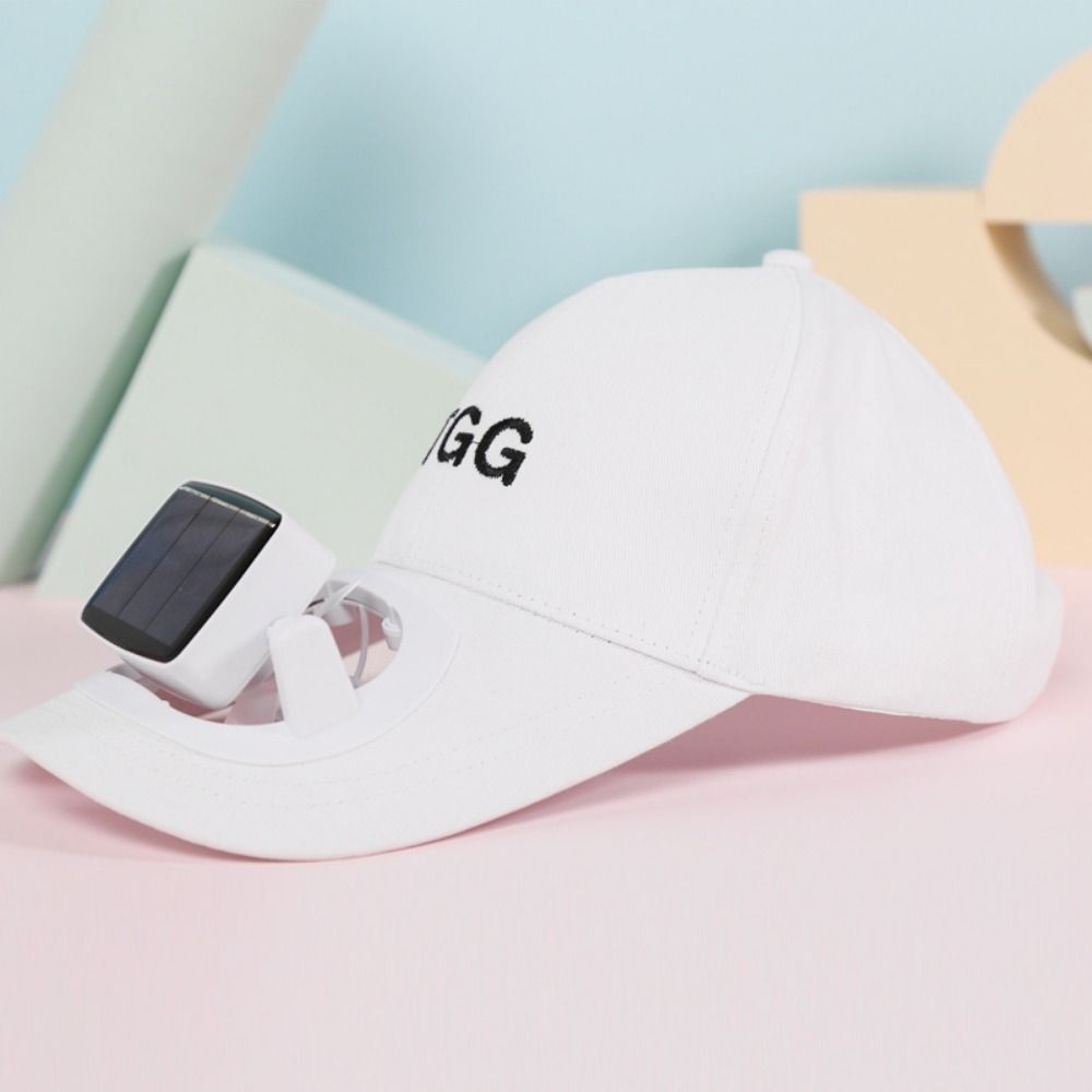 Strong Wind Solar Fan Hat USB Charging Wide Brim Baseball Cap Portable Summer Sun Cap  Camping