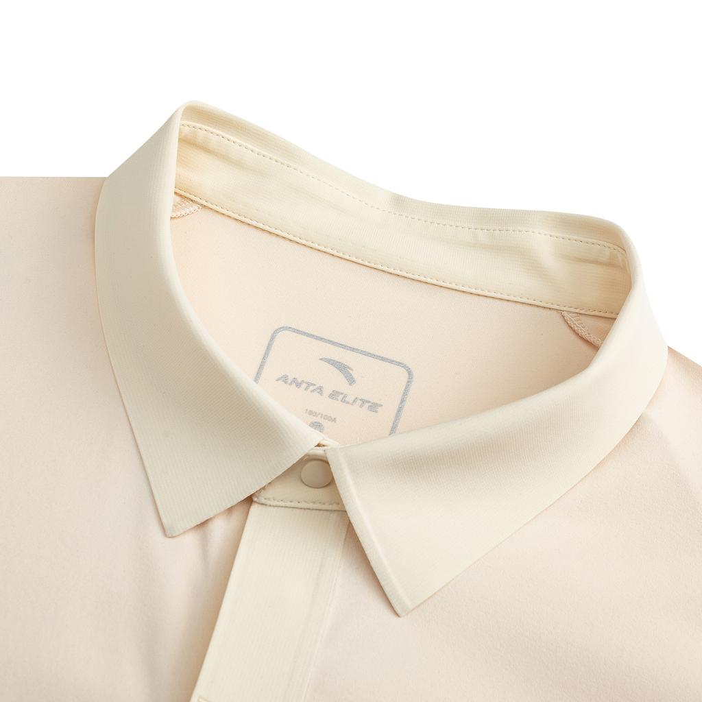 Anta Training Comprehensive Series Mens Short Sleeve Polo Shirt Summer 2026 Men tops Snow-Cherry-White 952627125-2