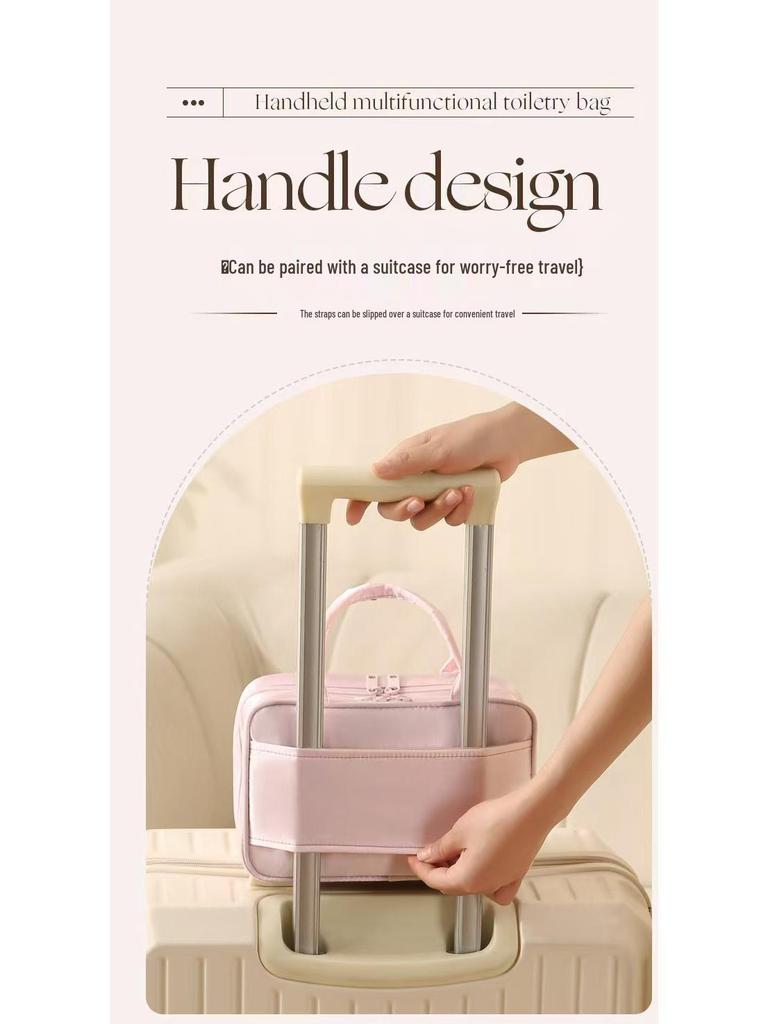 Large Capacity Waterproof Portable Makeup and Toiletry Bag for Women