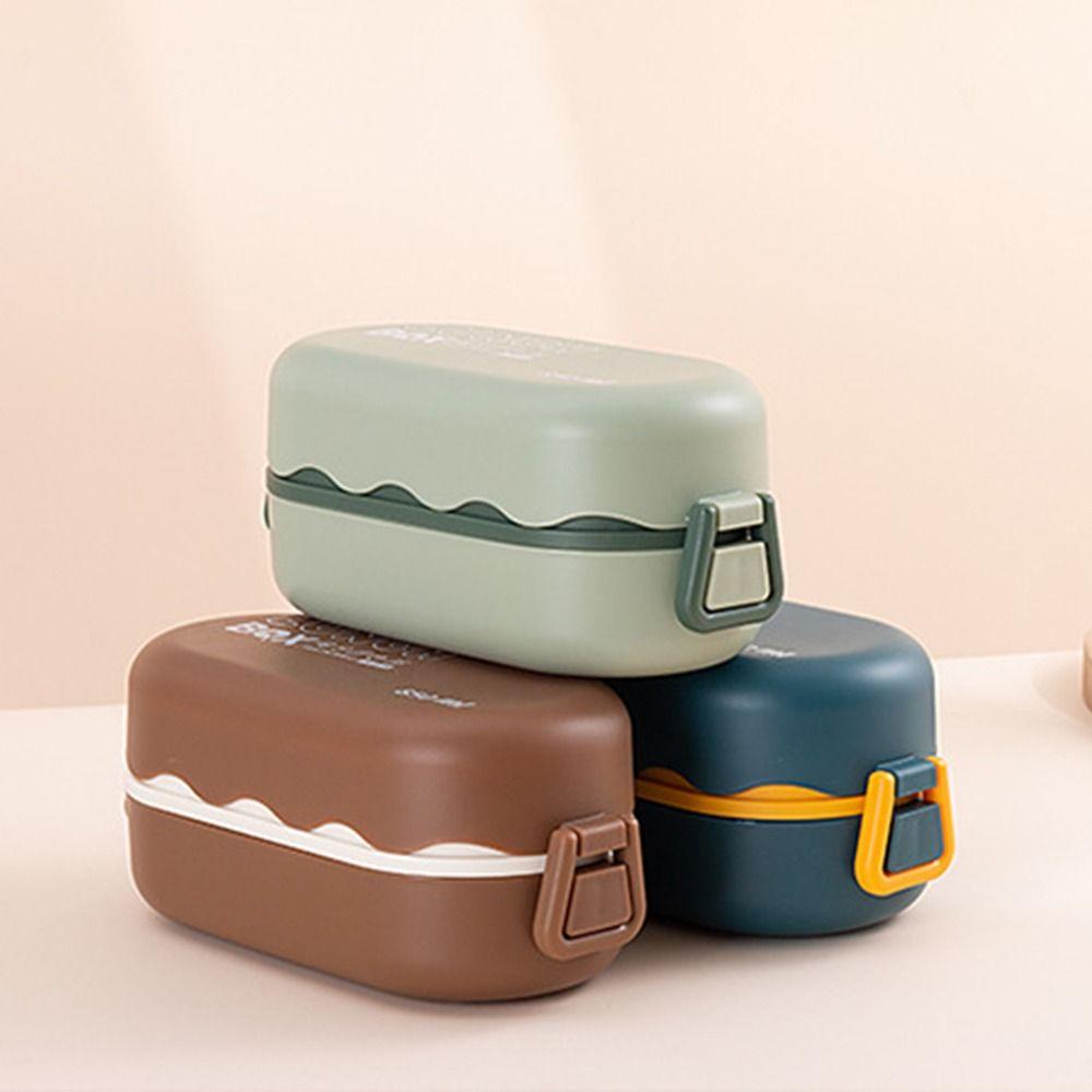 Reusable Divides Food Container 3 Grids Food Storage Crisper Multifunctional Snack Food Box  Travel