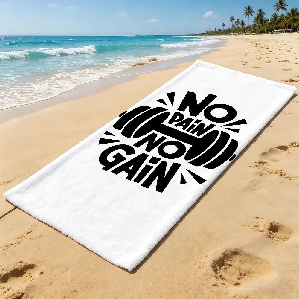 No Pain No Gain GYM Handtuch Für Camping im Freien Strandhandtuch Super Saugfähig Schnelltrocknend Sommerhandtuch