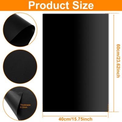 4 Stück Backofenauskleidungen für den Boden 23,6 x 15,7 Zoll Antihaft-Backofenschutzmatte DIY zuschneidbar Wiederverwendbar Waschbar Backofenschutzpad