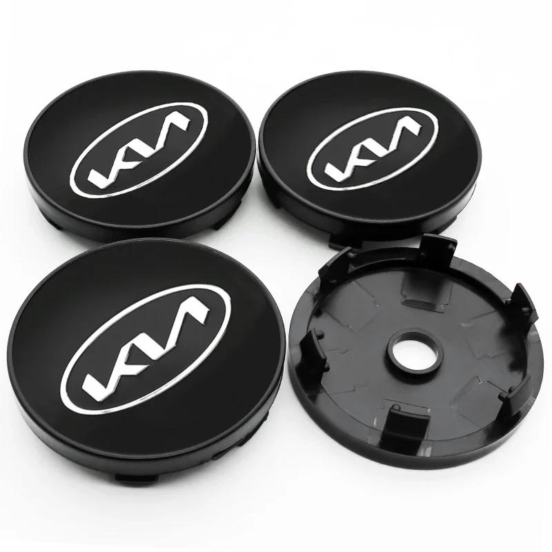 4 Stück 60mm Auto Radnabenabdeckungen Felgenabdeckung Plakette Emblem Aufkleber Zubehör für KIA Rio Ceed Sportage Cerato Sorento K3 K5