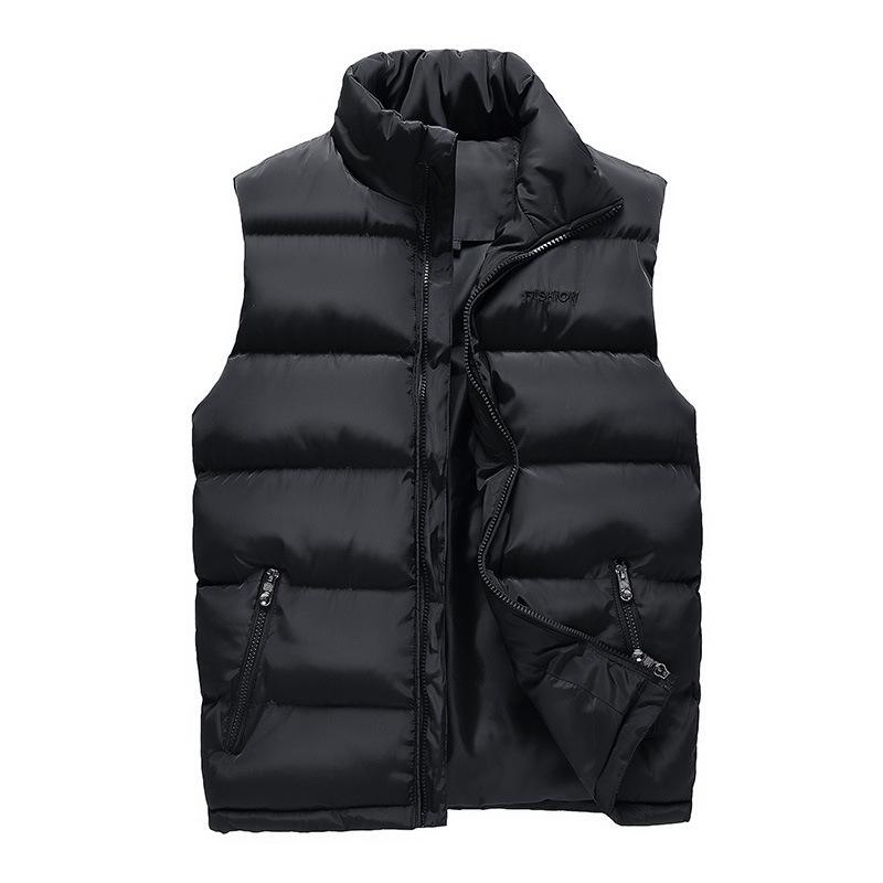 Men's Vest New Autumn and Winter Feather Cotton Vest Men's Thermal Vest Men's Korean Version Slim Vest
