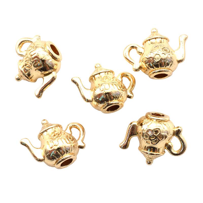 Vintage DIY Alloy Jewelry: 3D Kettle and Coffee Cup Charms Pendants