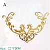 Gold Silver Floral Embroidery Cloth Patches Versatile Use DIY Craft Accessories for Stage Costume Home Textile Decor