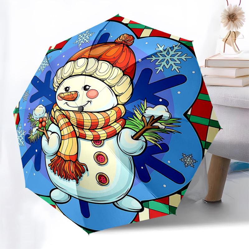 

1pc Automatic Opening Closing Umbrella with Cute Dog Print, Portable 3-Fold Design, 8-Bone Iron Frame Outdoor Umbrella for Fans, Travelers, Daily Use,