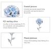 Bamoer 3D Blue Color Flower 925 Sterling Silver Hydrangeas Pendant Charms Fit Original Bracelet Jewelry