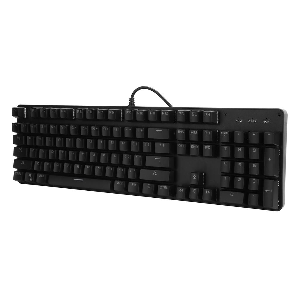 Game Keyboard Mechanical Blue Switch 104 Keys Color Hybrid E-Sport Computer Accessories(Black )
