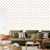 Hearts Wallpaper White, Cream and Peach 50x1000