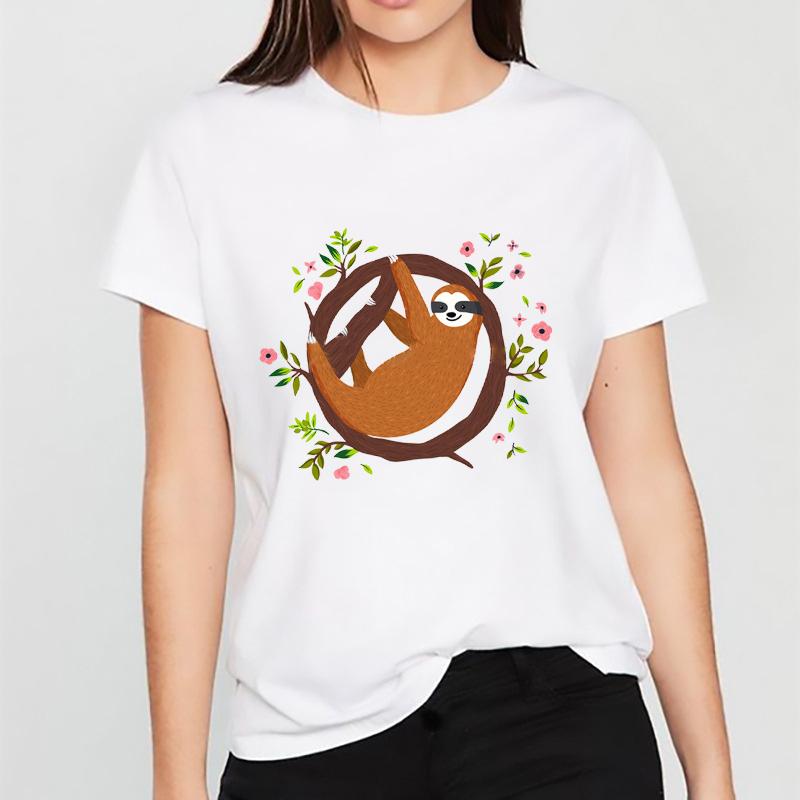 Women Fashion Lovely Giraffe Graphic T-Shirt 90S Stylish Female Harajuku Cartoon Casual Tees Summer Tops Tshirt O-Neck Clothes