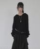 Mosyupamosyu See-Through Hooded Knit [Black]