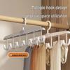12-Hook Rotatable Multifunctional Plastic Hanger for Clothes, Underwear, Vests, and Hats