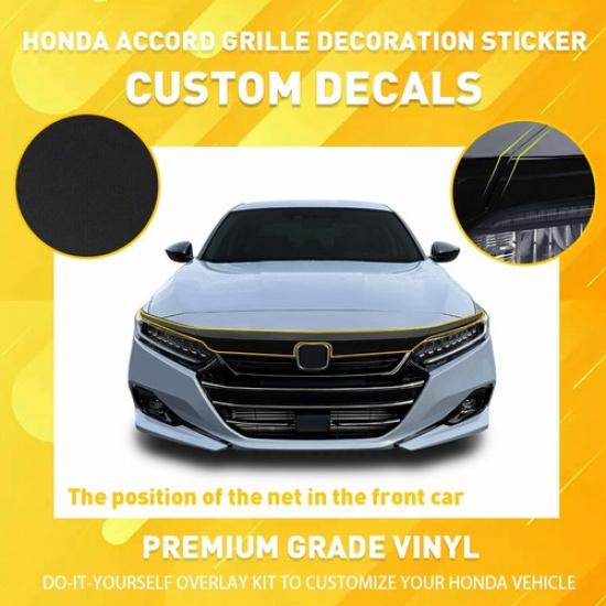 Chrome Delete for Overlay Blackout -22 Honda Front Accord Upper Grill Trim H
