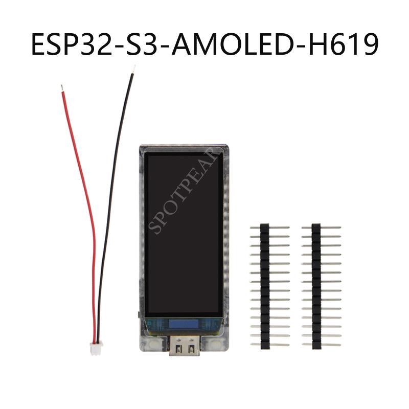 

Плата розробки ESP32-S3 з 1,91-дюймовим AMOLED-дисплеєм, модулем Bluetooth та Wi-Fi