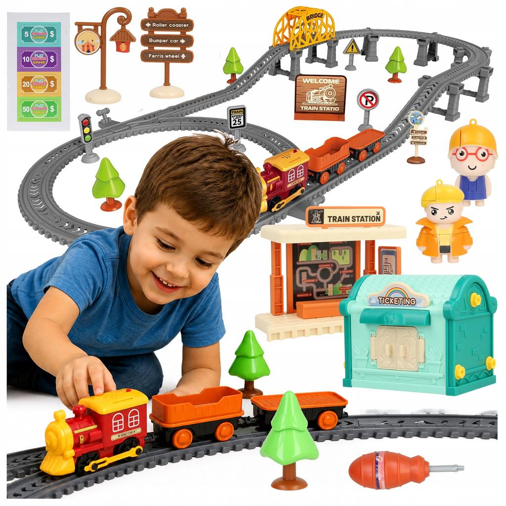 [PACZA] Electric train locomotive set of 101 elements Z3374