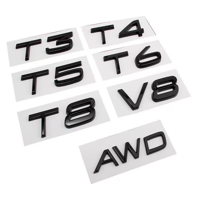 3D Chrom ABS T0/T3/T4/T5/T6/T7/T8/V8 AWD Schriftzug Emblem Kofferraumplakette Für XC40 XC60 XC70 XC90