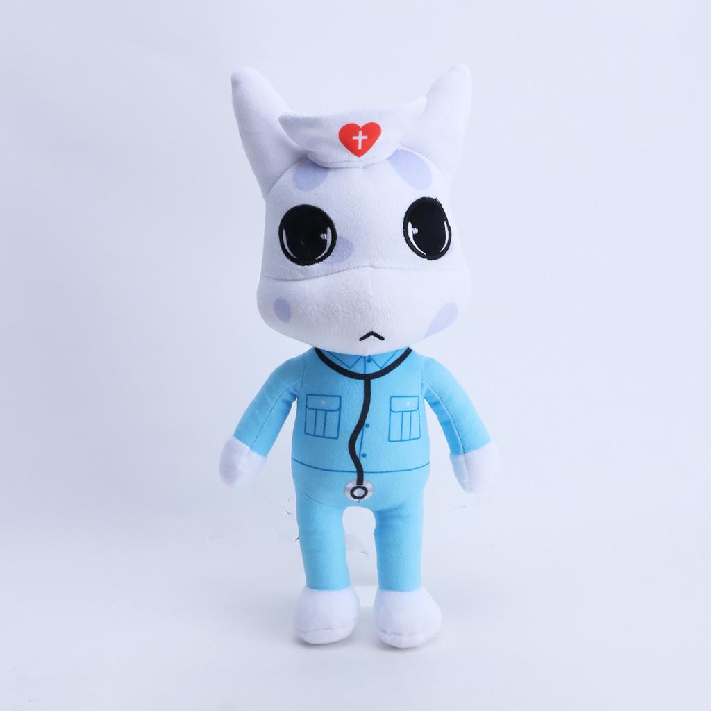 Animal Hospital Plush Toy Set With Soft Pp Cotton Filling For Kids Role Play And Collectors