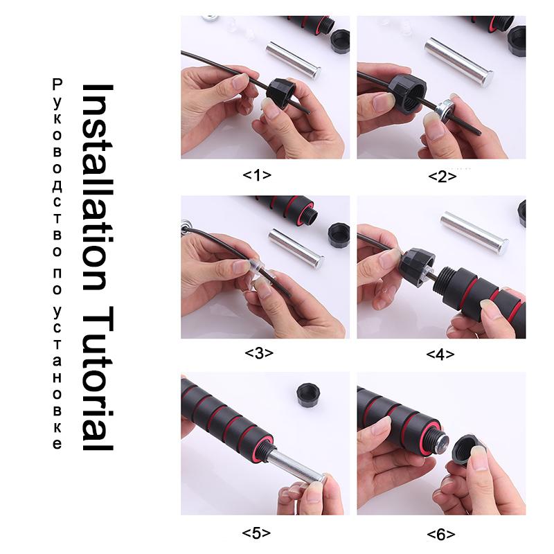 Home Gym Weighted Skipping Rope Steel Wire Adjustable Lose Weight Speed Jump Rope Workout Exercise Sports Fitness Equipment
