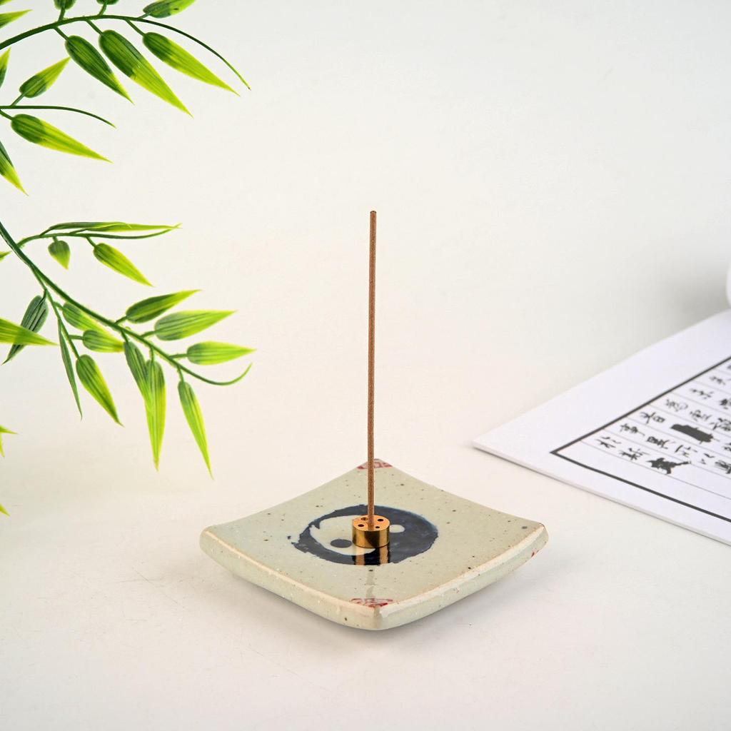 Zen Style Antique Sandalwood Incense Holder for Indoor Use