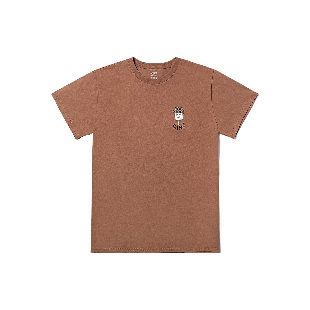 

Vans Smiley Ice Cream Crew Neck Short Sleeve T-Shirt Women Tops Chocolate VN000FQPCGH XL
