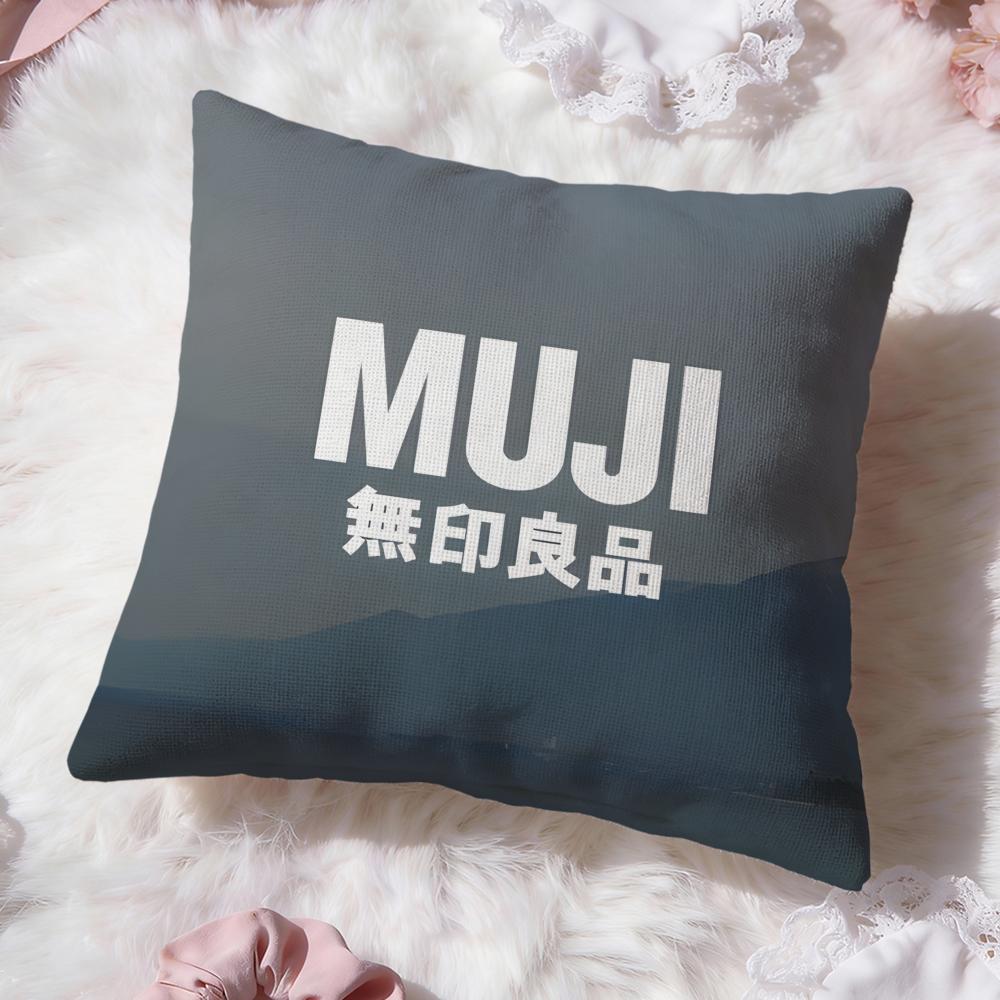 classic brand m-MUJI Cushion Cover Premium Comfort Reversible Pillow Cove -Two in One Design for Any Room & Car Interior