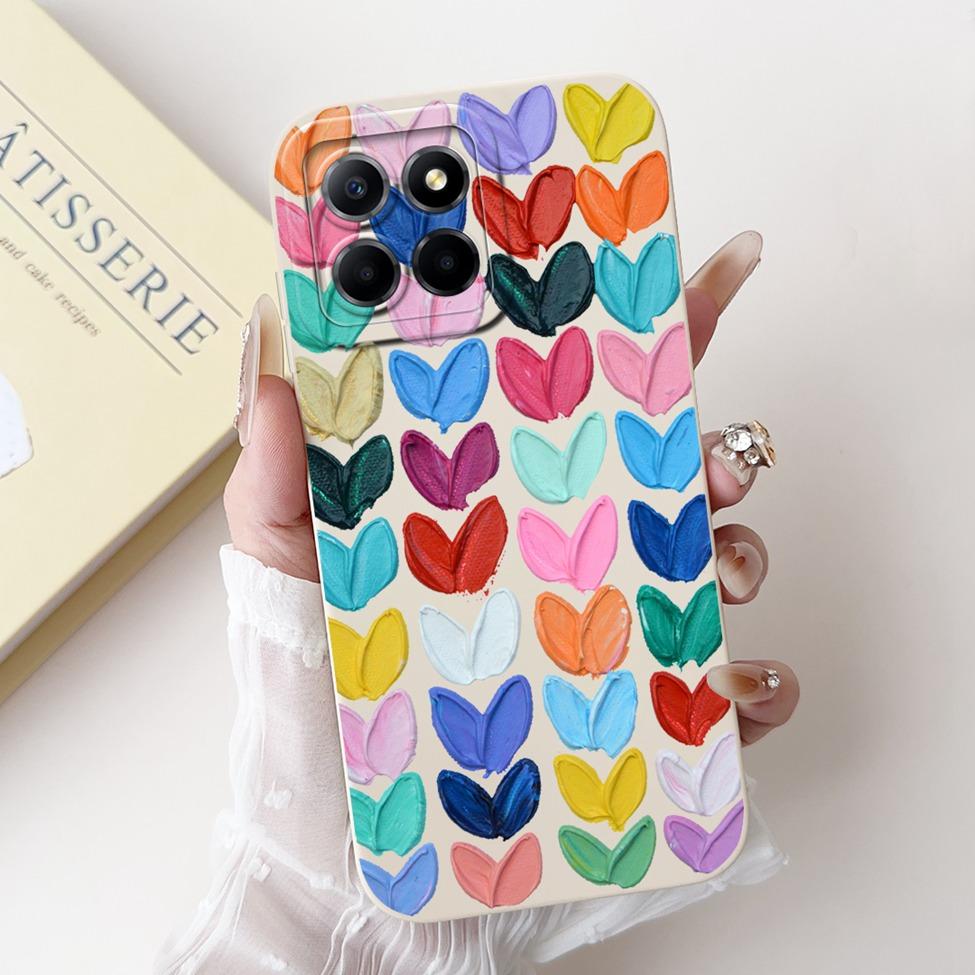 For Honor X6 X6a X6b Case Cover Silicone Cute Cartoon Cat Girl Luxury Flower Shockproof Phone Case For Honor X6a Back Cover Boys