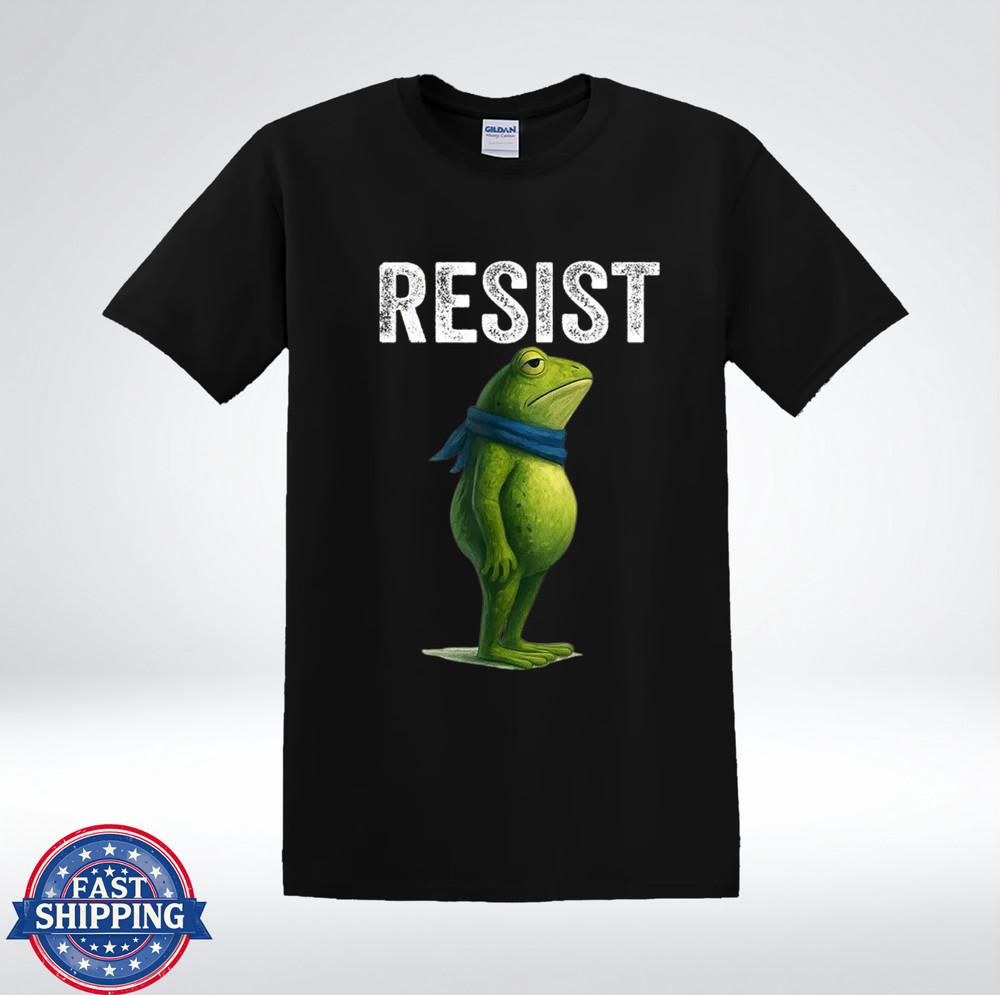 Lustiges Frosch Widerstand Motivationsslogan Grafik T-Shirt