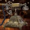 Retro Rotary Phone, Antique-Style Landline with Resin Body and Zinc Alloy Bracket, Perfect for Home, Office, and Cafe Decor
