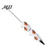 Unique DIY Crafting Supplies Halloween Rhinestone Beadable Pen, Sparkly Cat Pumpkin Ghost Plastic Beaded Cartoon Writing Pens Glitter Black