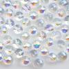 Aurora Iridescent Glass Seed Beads 4-10mm: Super Shiny, Transparent Round/Saucer Beads for DIY Jewelry & Crafting.